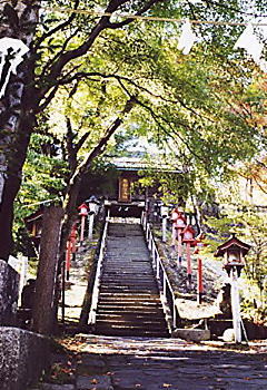 熊野皇大神社／熊野神社の参道（2003.10.17）