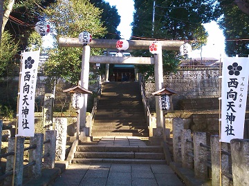 新宿の西向天神社